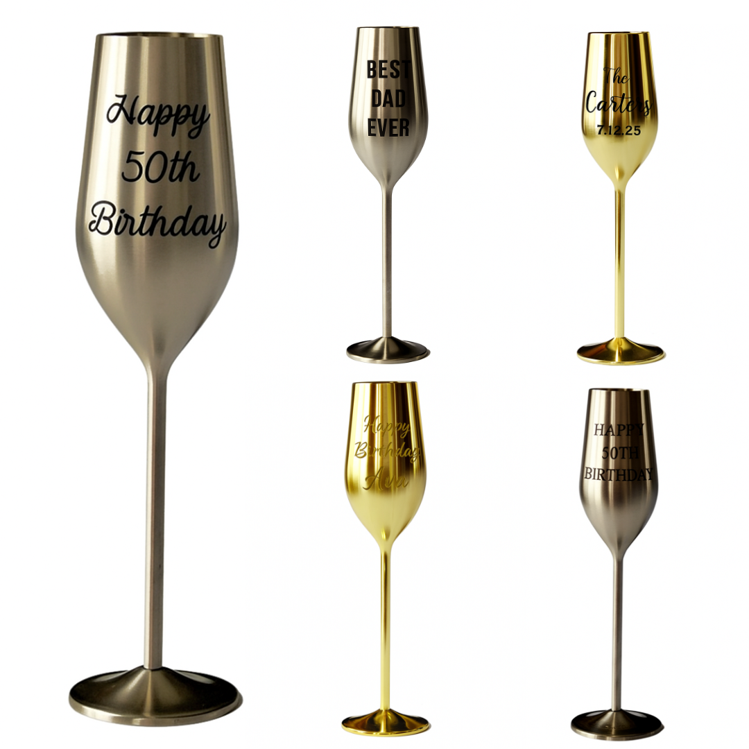 Personalized Champagne Flutes