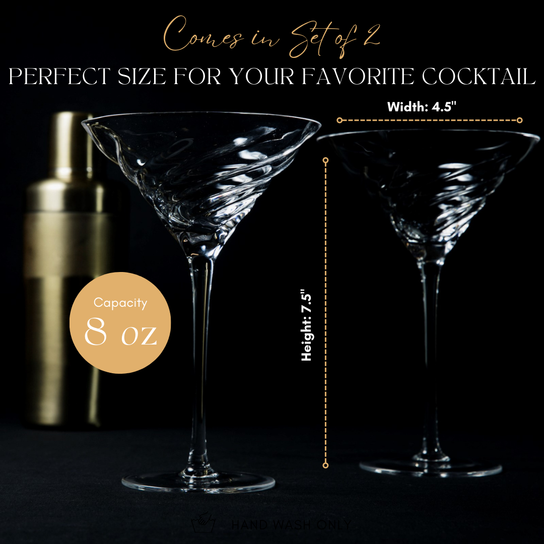 Vortex Martini Glass - Sister.ly Drinkware