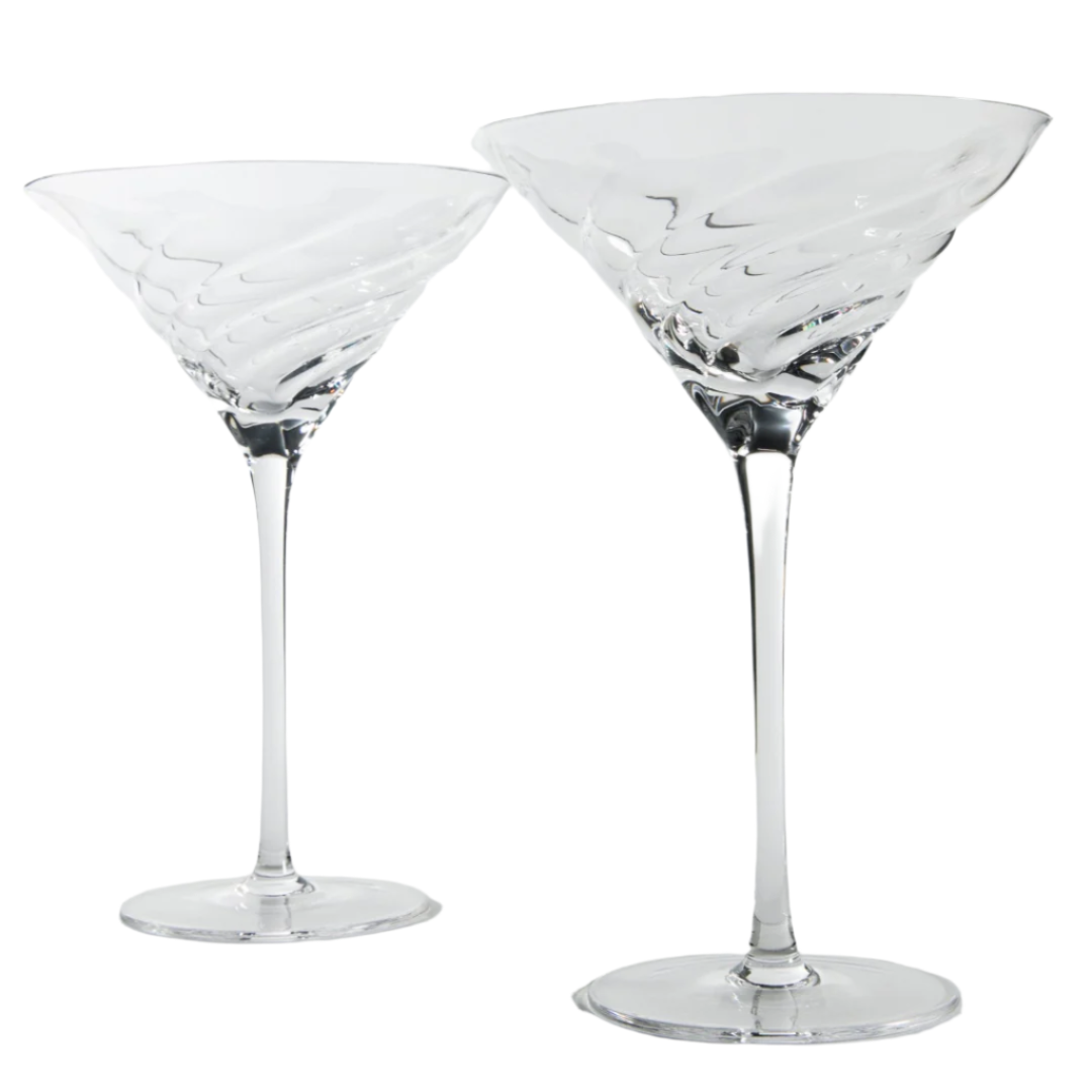 Crystal Martini Glasses Vintage