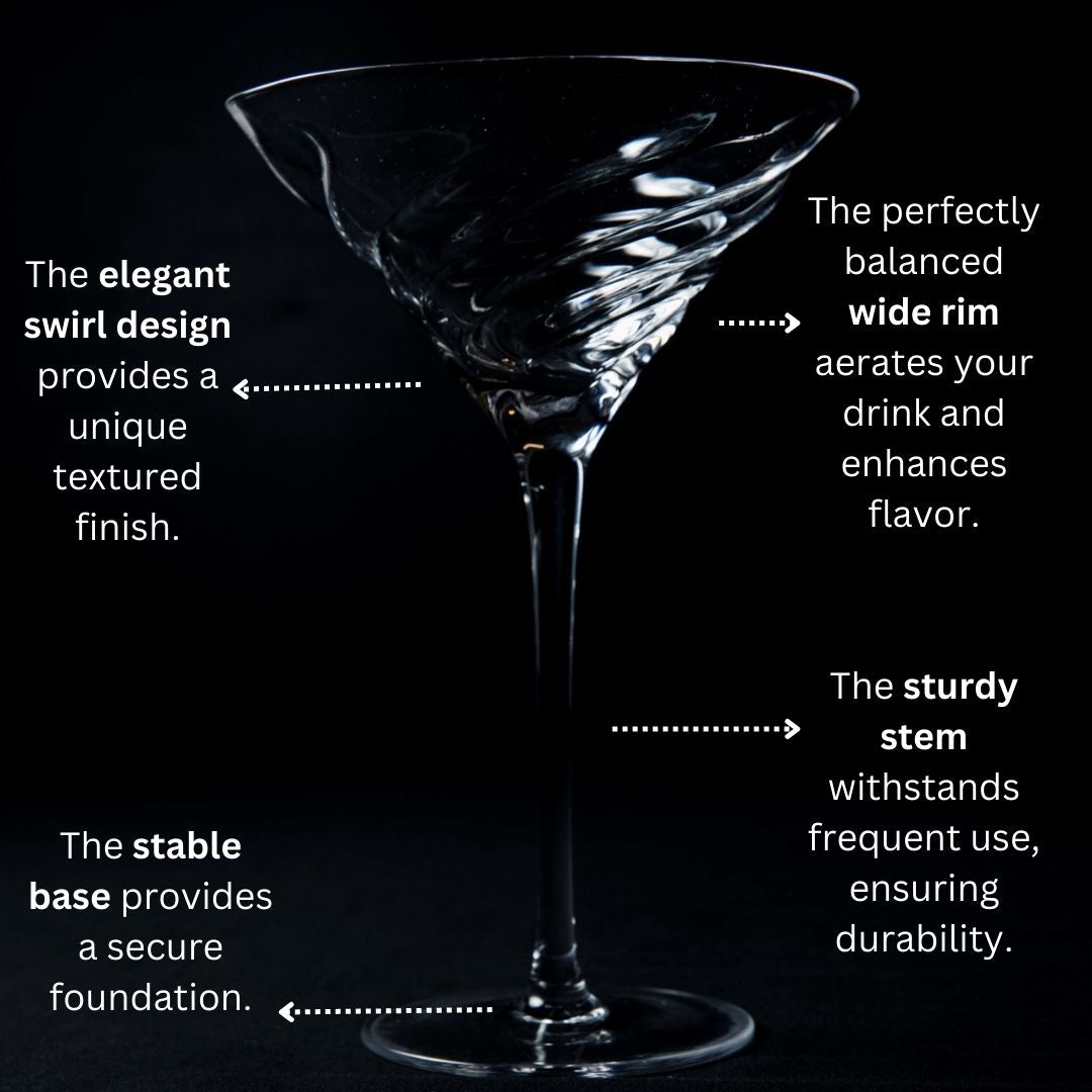 Vortex Martini Glass - Sister.ly Drinkware