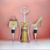 Gold Netting Glitter Corkscrew and Wine Stopper Set - Sister.ly Drinkware