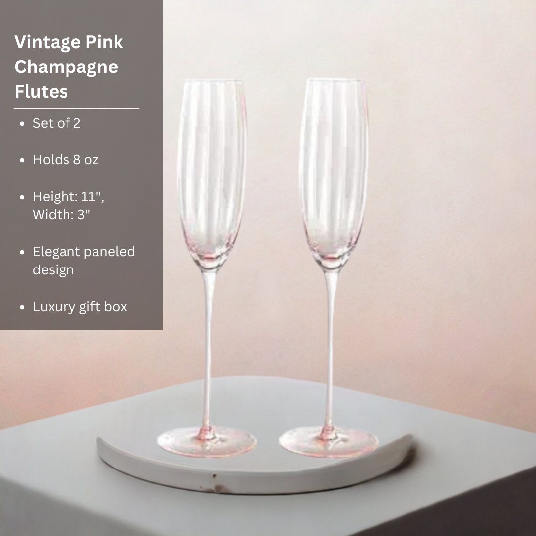 Pink Champagne Flutes - Sister.ly Drinkware