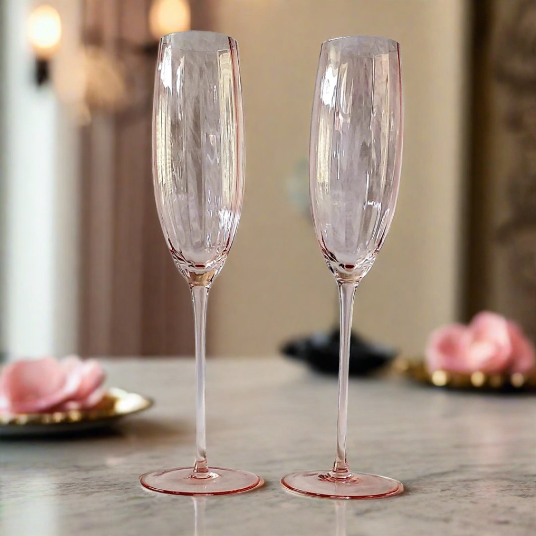 Pink Champagne Flutes - Sister.ly Drinkware