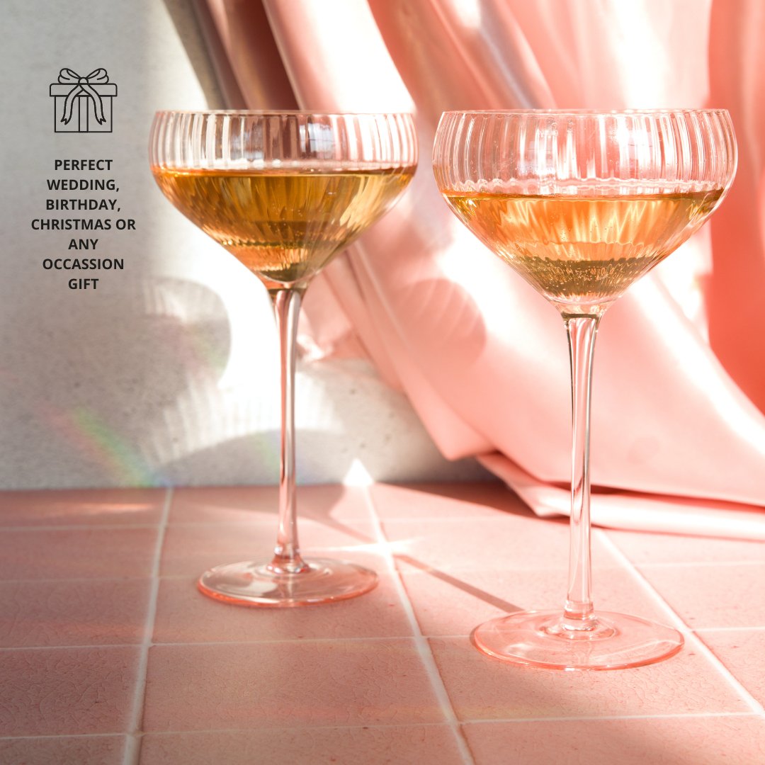 Pink Coupe Glasses - Sister.ly Drinkware