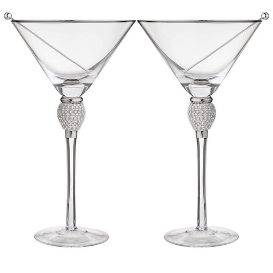Rhinestone Studded Martini Glasses - Sister.ly Drinkware