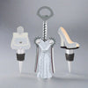 Silver Glitter Corkscrew and Wine Stopper Set - Sister.ly Drinkware