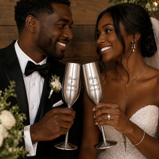 Personalized champagne flutes