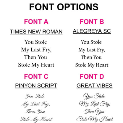Comparison of four different fonts with sample text on a white background