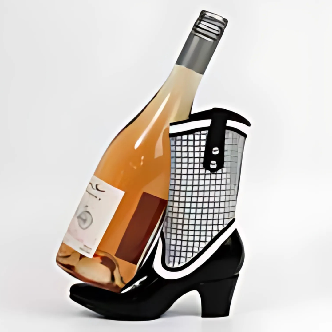 COWBOY BOOT BOTTLE HOLDER, DISCO, GLITTER