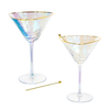 Iridescent Hammered Cocktail Glasses - Sister.ly Drinkware