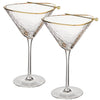 Clear Hammered Cocktail Glasses - Sister.ly Drinkware