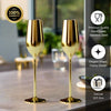 Gold Unbreakable Stainless Steel Champagne Flutes, Set of 2 - Sister.ly Drinkware
