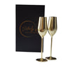 Gold Unbreakable Stainless Steel Champagne Flutes, Set of 2 - Sister.ly Drinkware