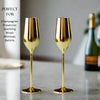 Gold Unbreakable Stainless Steel Champagne Flutes, Set of 2 - Sister.ly Drinkware