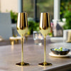 Gold Unbreakable Stainless Steel Champagne Flutes, Set of 2 - Sister.ly Drinkware
