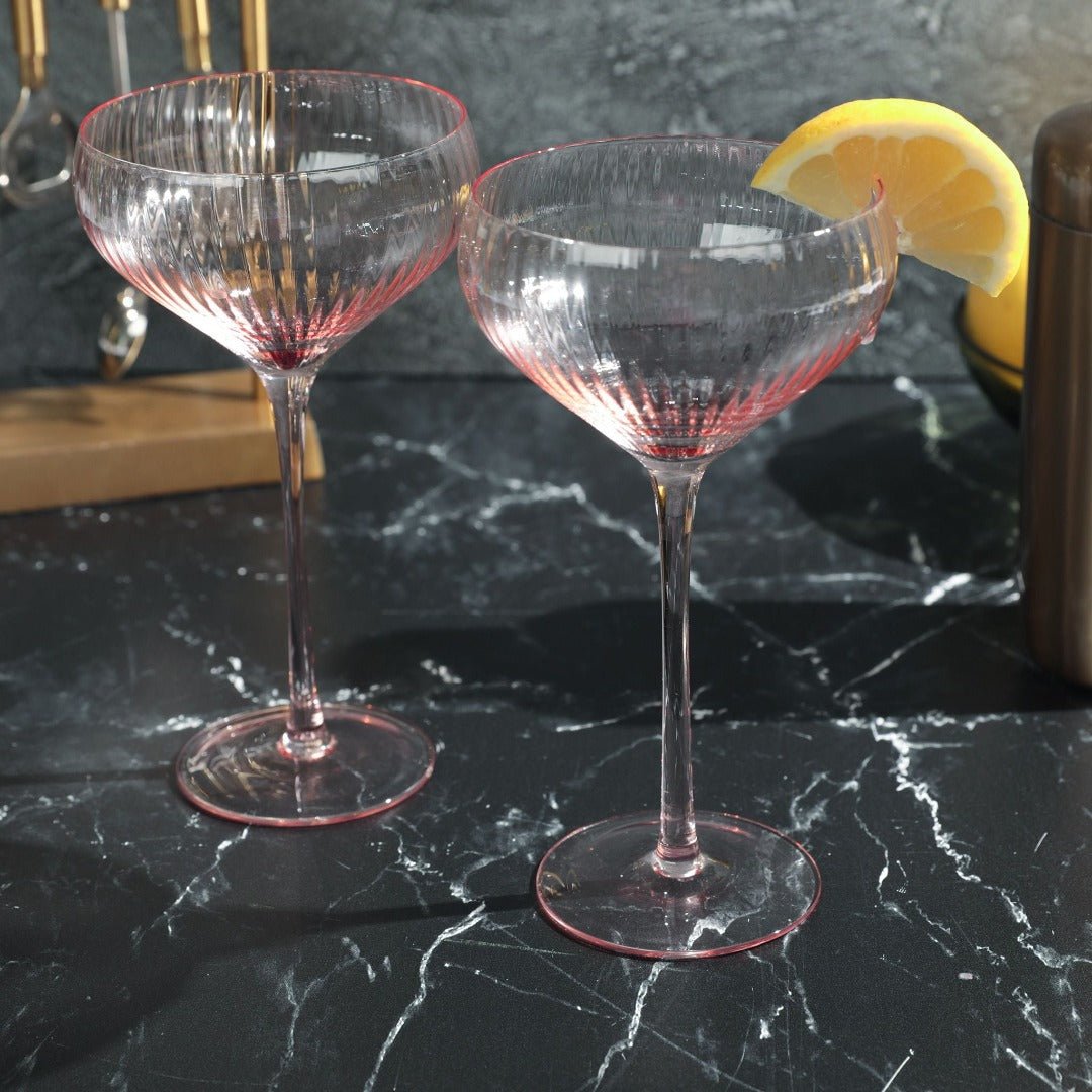 Pink Coupe Glasses - Sister.ly Drinkware