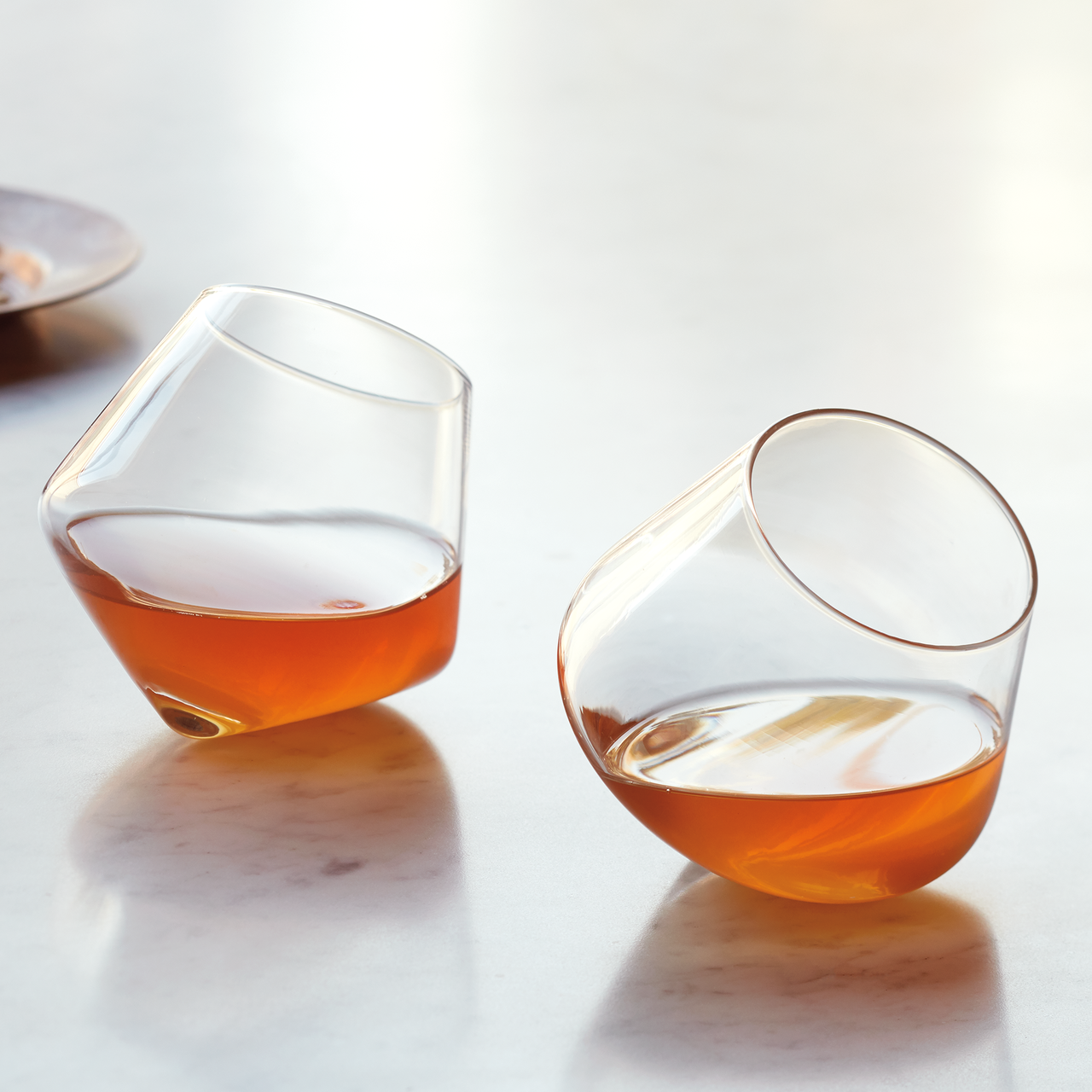 rolling stemless wine glasses