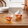 rolling stemless wine glasses